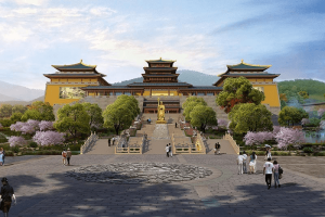 灵山后花园园区大门图